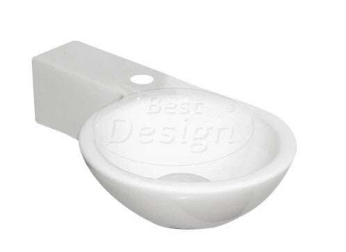 Best Design - Step fontein Links 38x23x9.5cm Glans-Wit