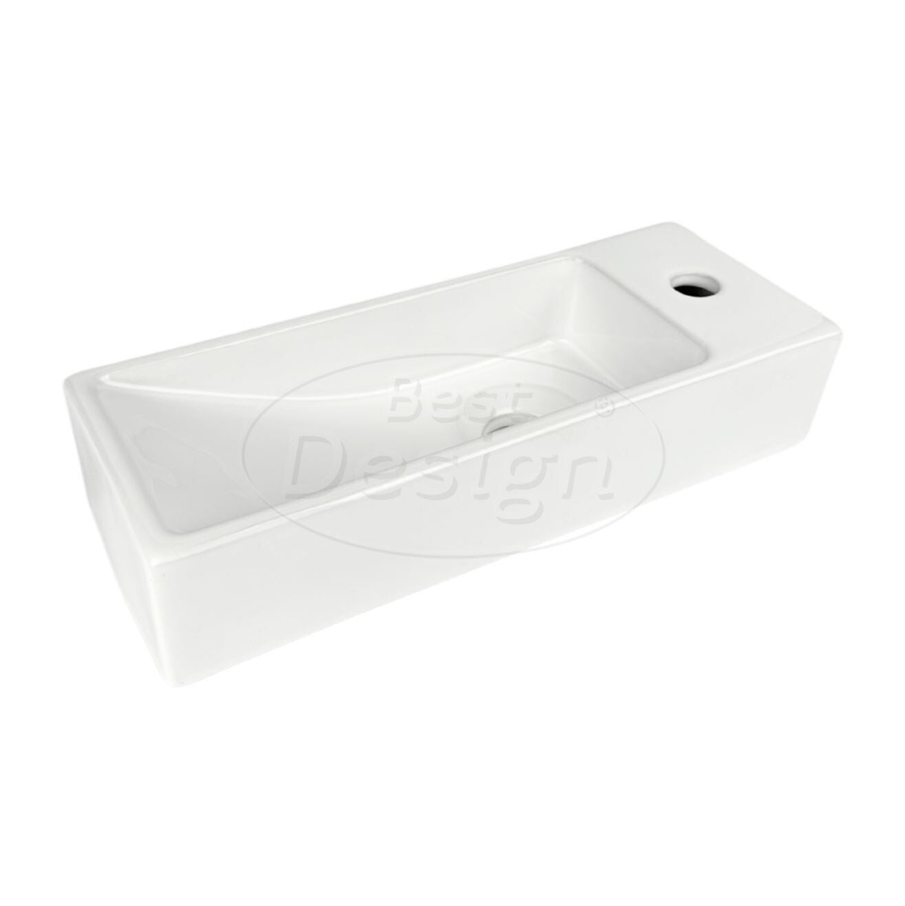 Best Design - Queen fontein Rechts 38x14x8 cm Glans-Wit