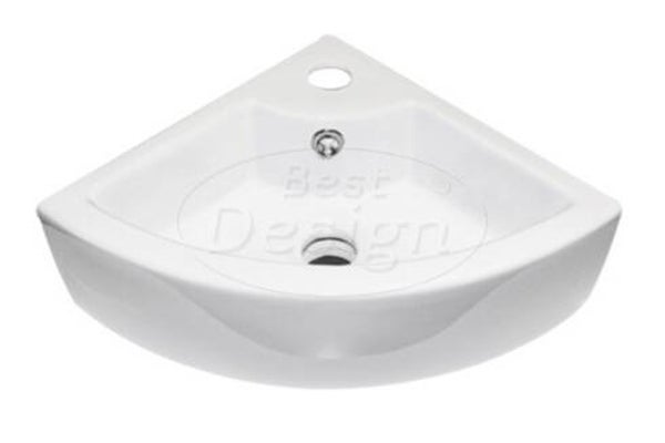 Best Design - Floor hoekfontein 32.5x32.5x13cm Glans-Wit