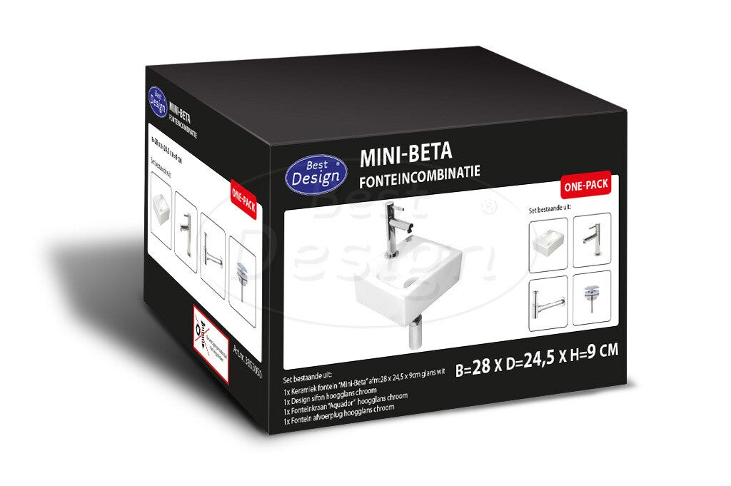 Best Design - One pack fonteincombinatie Mini-Beta Glans-Wit