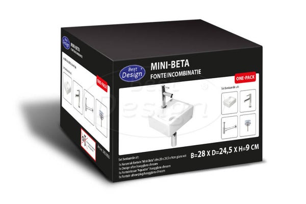 Best Design - One pack fonteincombinatie Mini-Beta Glans-Wit