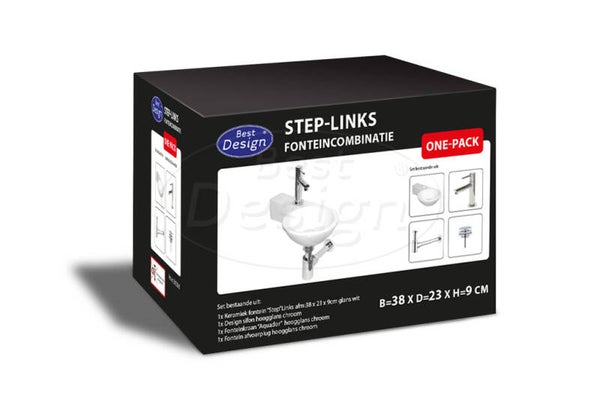 Best Design - One Pack fonteincombinatie Step Links Glans-Wit