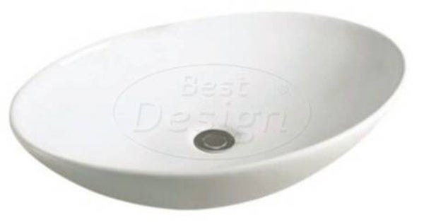 Best Design - Ovaal opbouw-waskom 50x43x11cm Glans-Wit