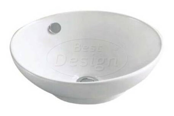 Best Design - Big Rema opbouw-waskom Ø=42,5cm H=17,5cm Glans-Wit