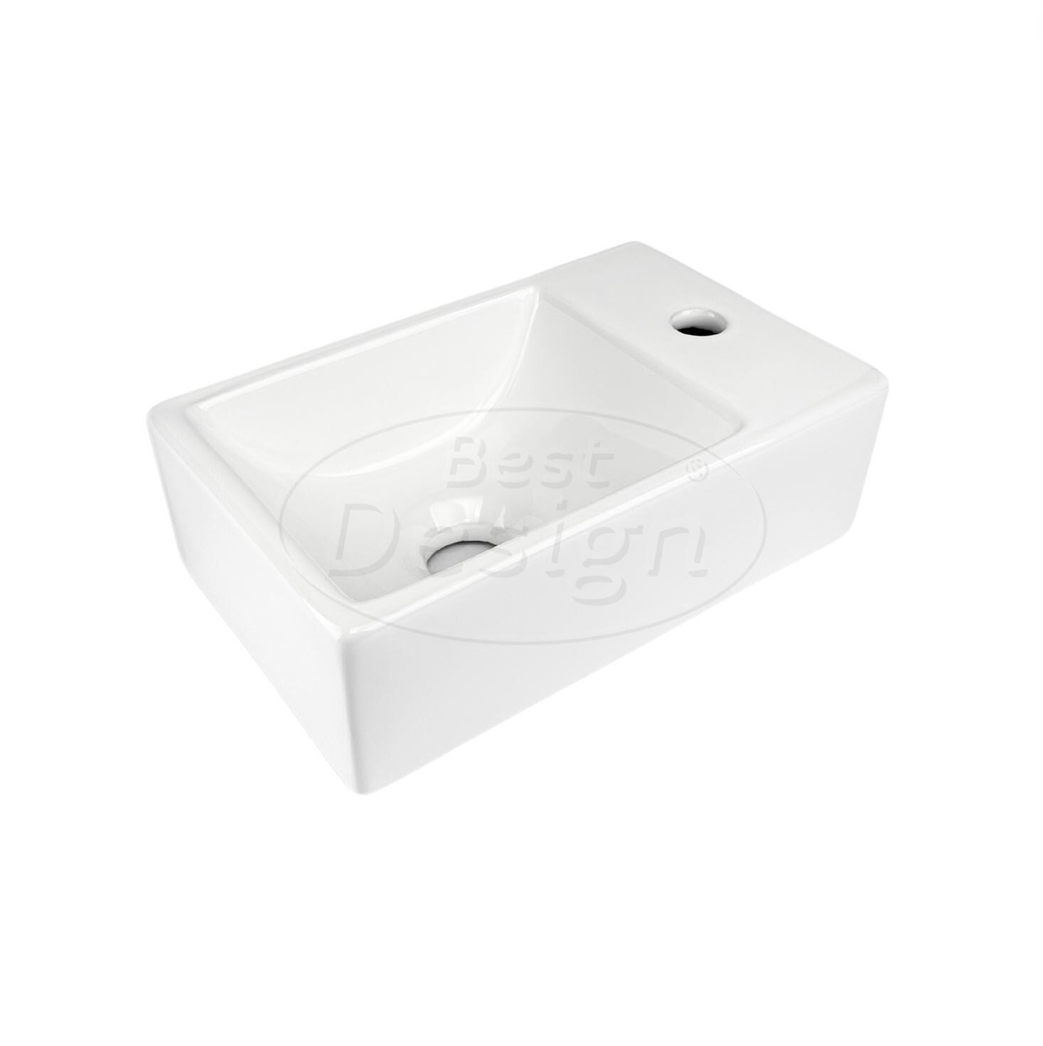 Best Design - Wonder fontein Rechts 29x18x9,5cm Glans-Wit