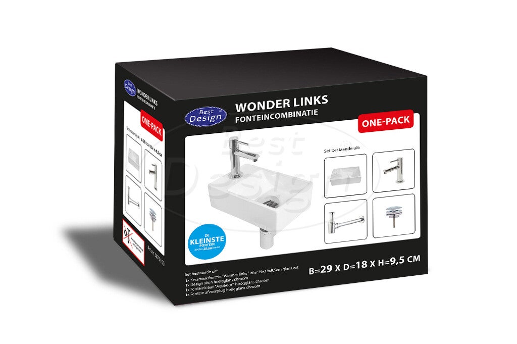 Best Design - One Pack fonteincombinatie Wonder Links Glans-Wit