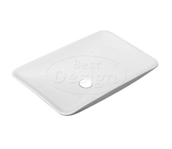 Best Design - Azam opbouw wastafel 58x36x11,5cm Glans-Wit