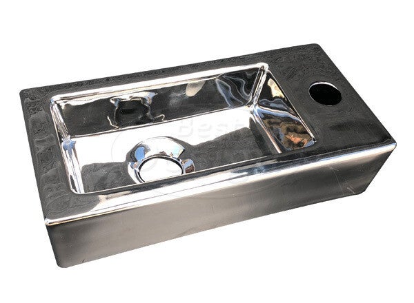 Best Design - Farnetta fontein Rechts 37x18x9cm glans-zilver