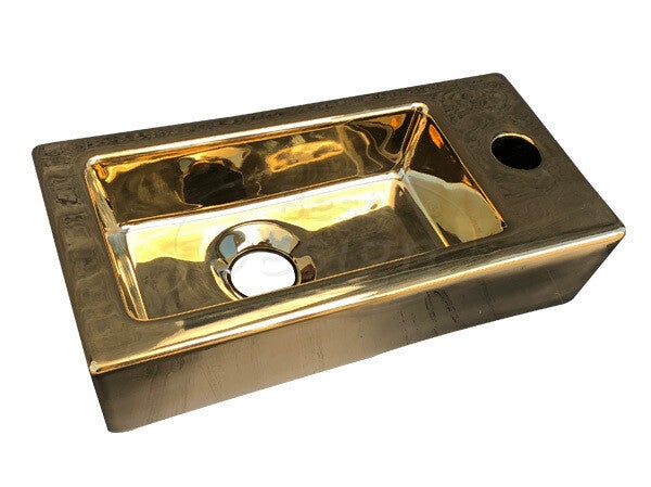 Best Design - Farnetta fontein Rechts 37x18x9cm glans-goud