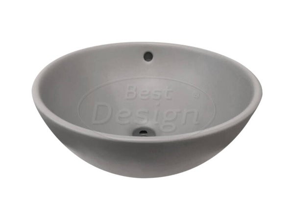 Best Design - Ancona opbouw-waskom mat-grijs Ø=38cm H=16cm