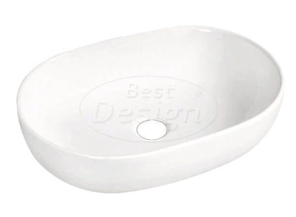 Best Design - Lariano opbouw-wastafel 60x42,5x14cm Glans-Wit