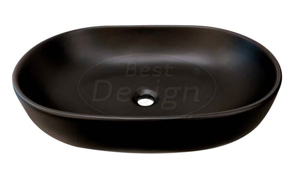 Best Design - Lariano opbouw-wastafel 60x42,5x14cm Mat-zwart