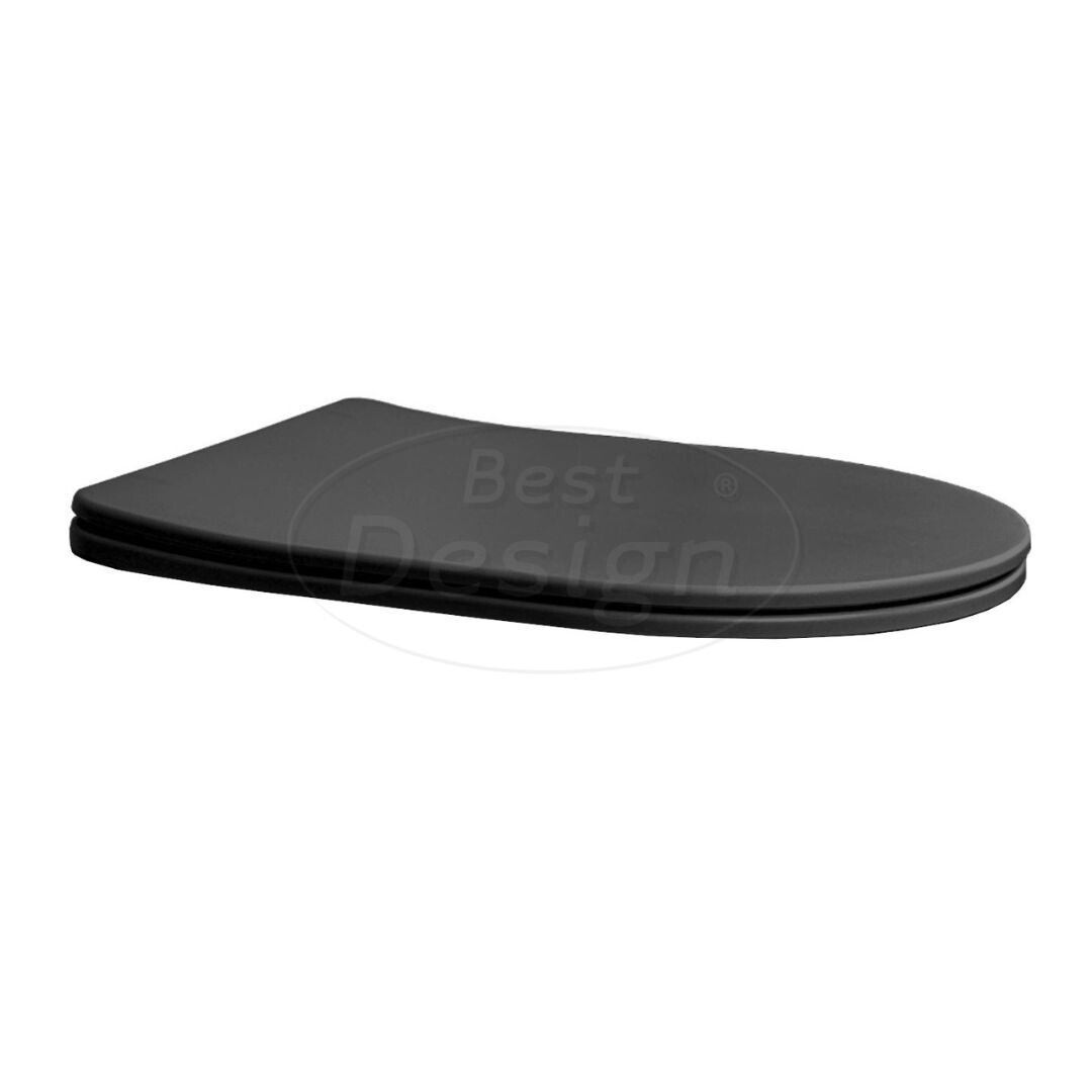 Best Design - Toiletzitting soft-closing Morrano-49 Mat-zwart