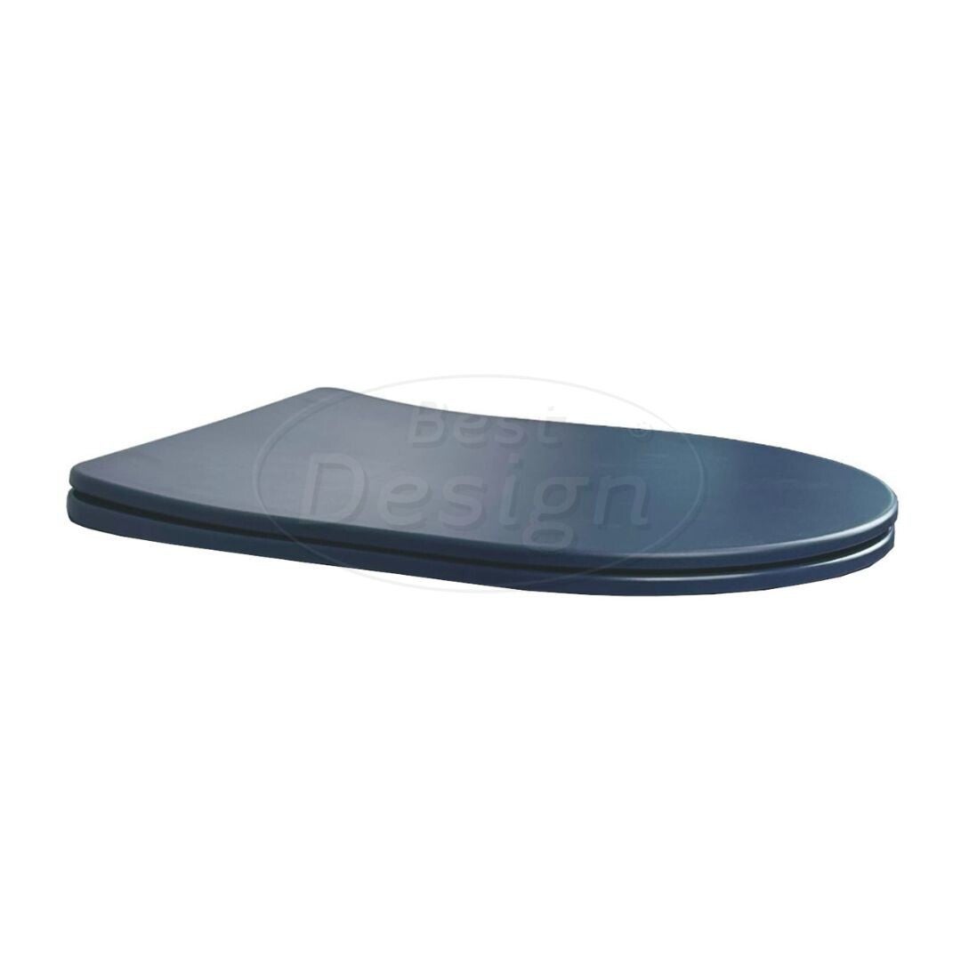 Best Design - Toiletzitting soft-closing Morrano-49 Mat-donkerblauw ter vervanging