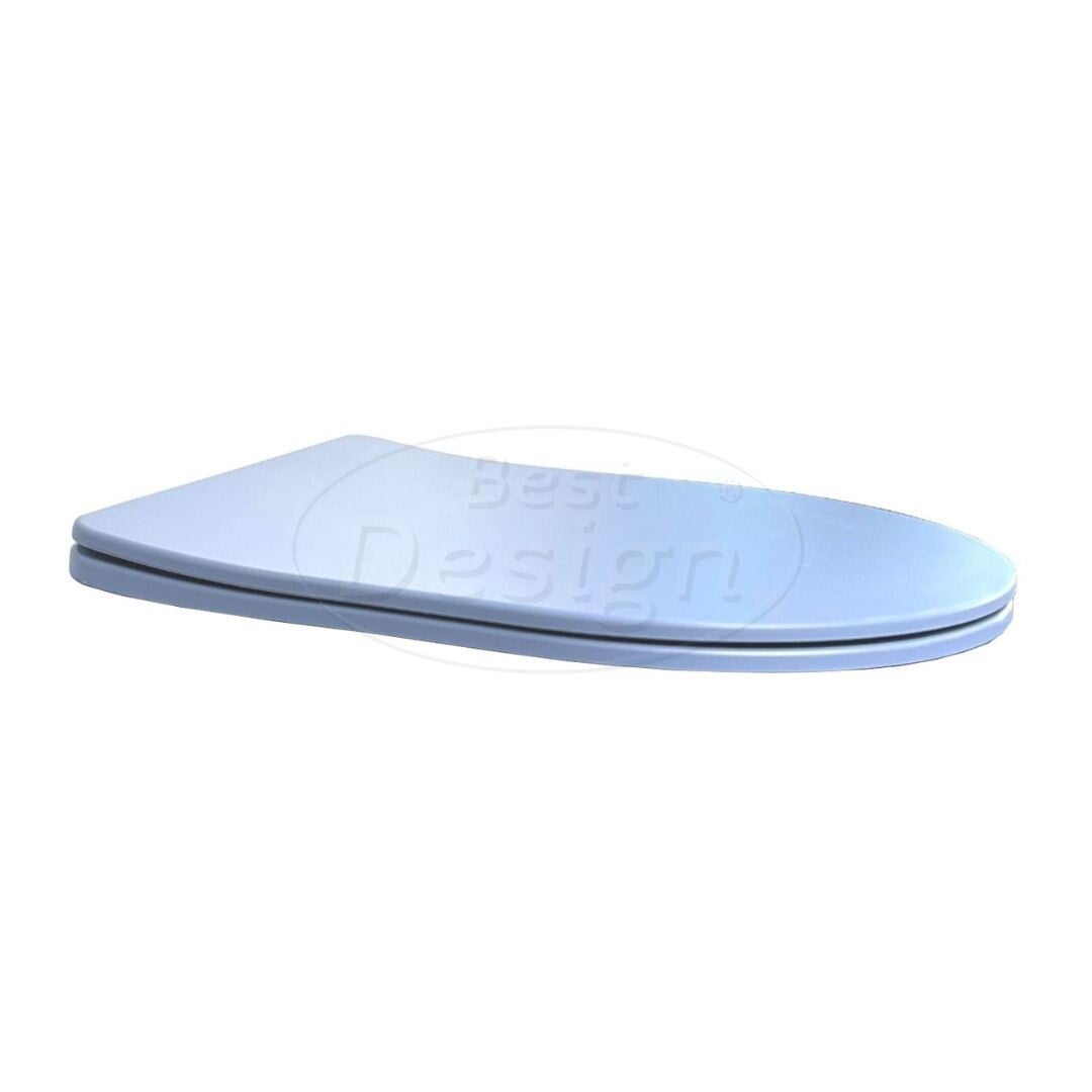 Best Design - Toiletzitting soft-closing Morrano-49 Mat-lichtblauw ter vervanging