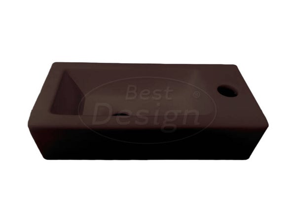 Best Design - Farnetta fontein Rechts 37 x 18 x 9 cm mat-donkerbruin