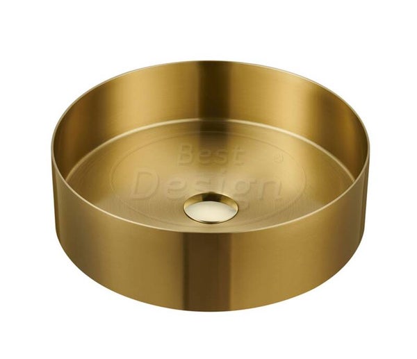 Best Design - Saint opbouw waskom mat-goud diam: 400 mm x 120 mm PVD Mat-goud