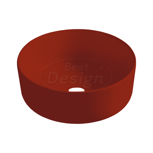 Best Design - Luzz opbouw-waskom Ø=40cm x H=12cm mat-donkerrood