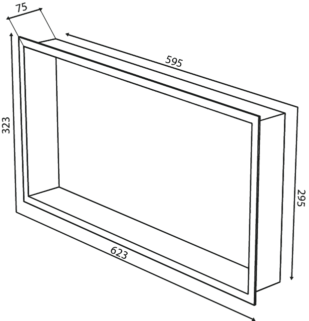 Damixa - Zen Inbouwnis rechthoek