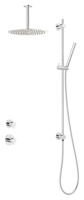 Damixa - Iris DR 2 Inbouw Regendoucheset (Wand) + Glijstang