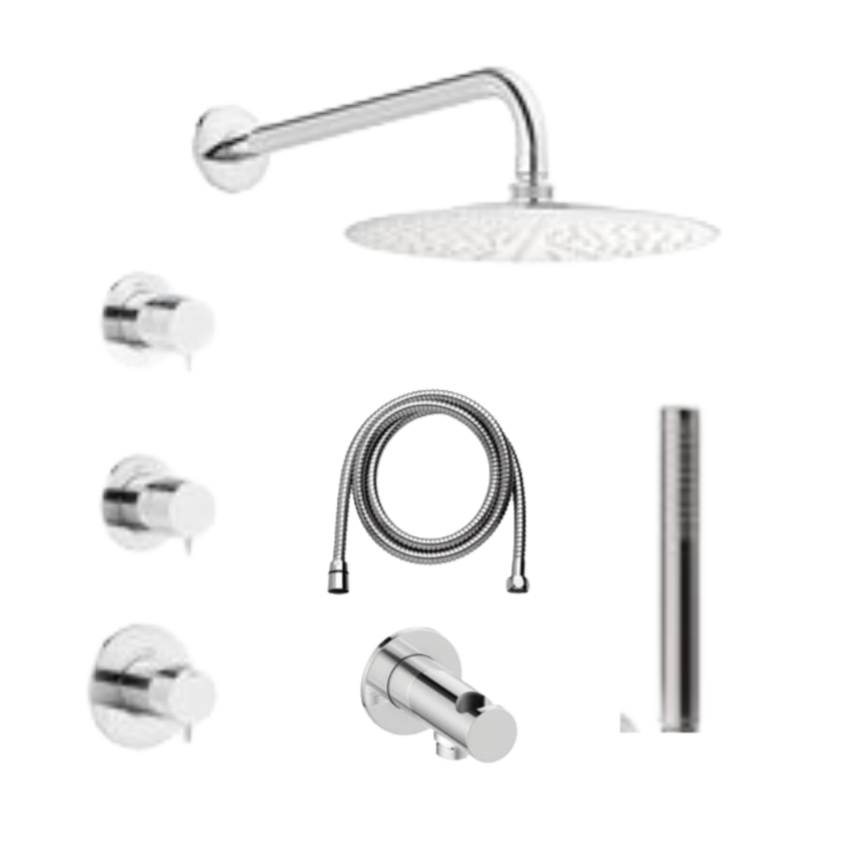 Damixa - Silhouet XS 1 Inbouw Regendoucheset (wand)