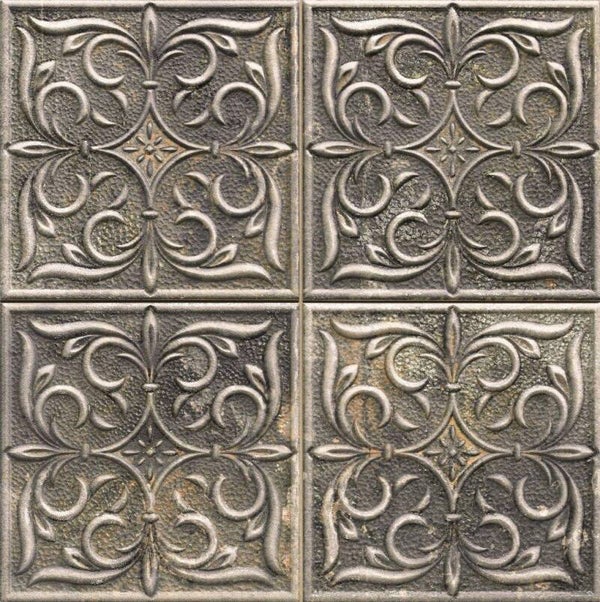 Realonda - Antigua Lis Black Vloertegel / wandtegel