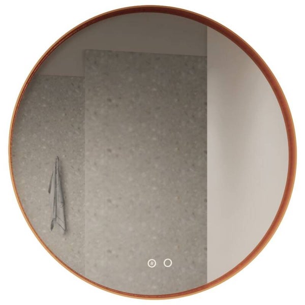 Gliss Design - Athena Ronde LED Badkamerspiegel (Koper Rosé)