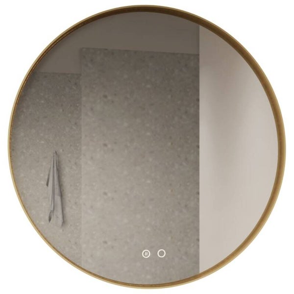 Gliss Design - Athena Ronde LED Badkamerspiegel (Mat Goud)