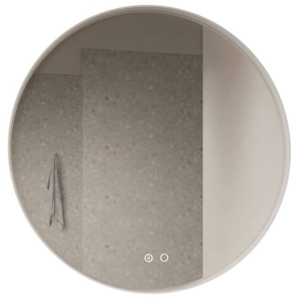Gliss Design - Athena Ronde LED Badkamerspiegel (Mat Wit)
