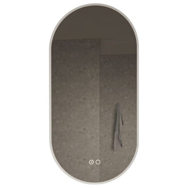 Gliss Design - Aura Ovale LED Badkamerspiegel (Mat Wit)