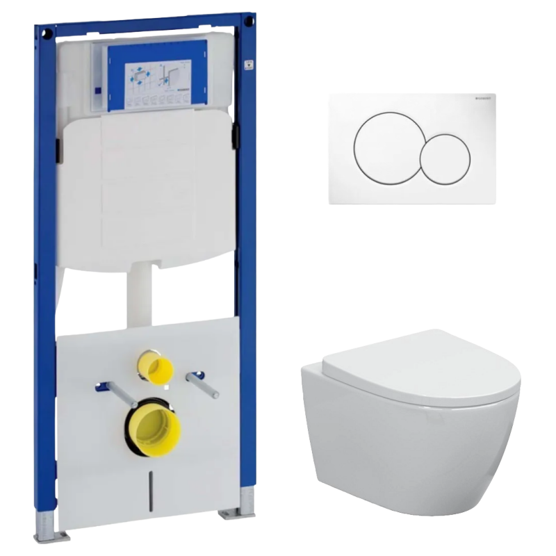 Tervik - Aquametrics Complete Toiletset + Geberit up320 inbouwreservoir en bedieningspaneel naar keuze