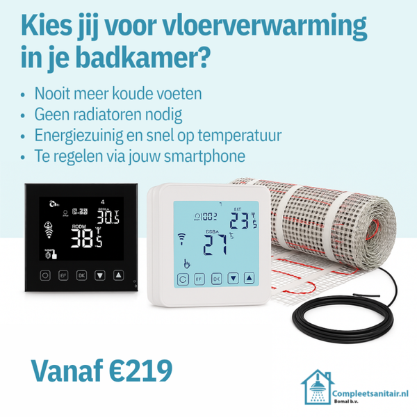 CompleetSanitair Collectie – Elektrische Vloerverwarming met Wi-Fi