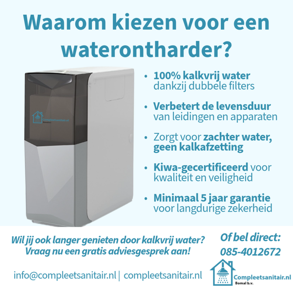 CompleetSanitair Collectie – Waterontharder met Dubbel Reservoir