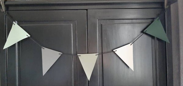 Leren vlaggenlijn groen