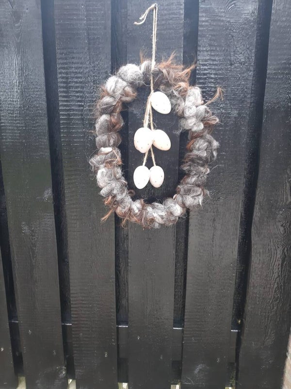 Paasdecoartie wolkrans ei M 05