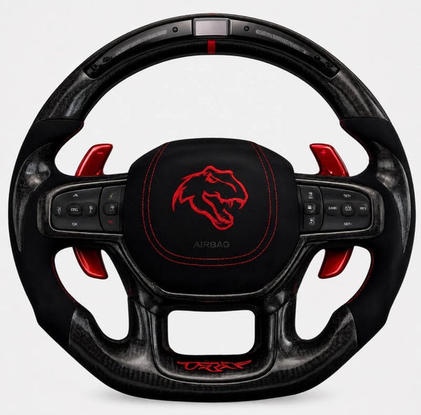 Dodge Ram TRX LED Carbon Steering Wheel Alcantara Full Set + Heating
