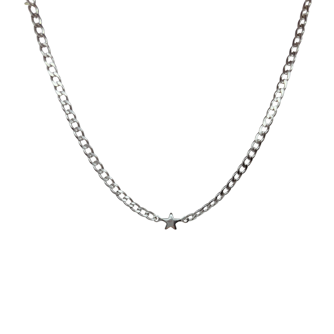 Ster ketting zilver