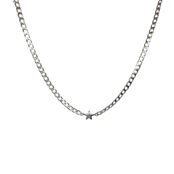 Ster ketting zilver