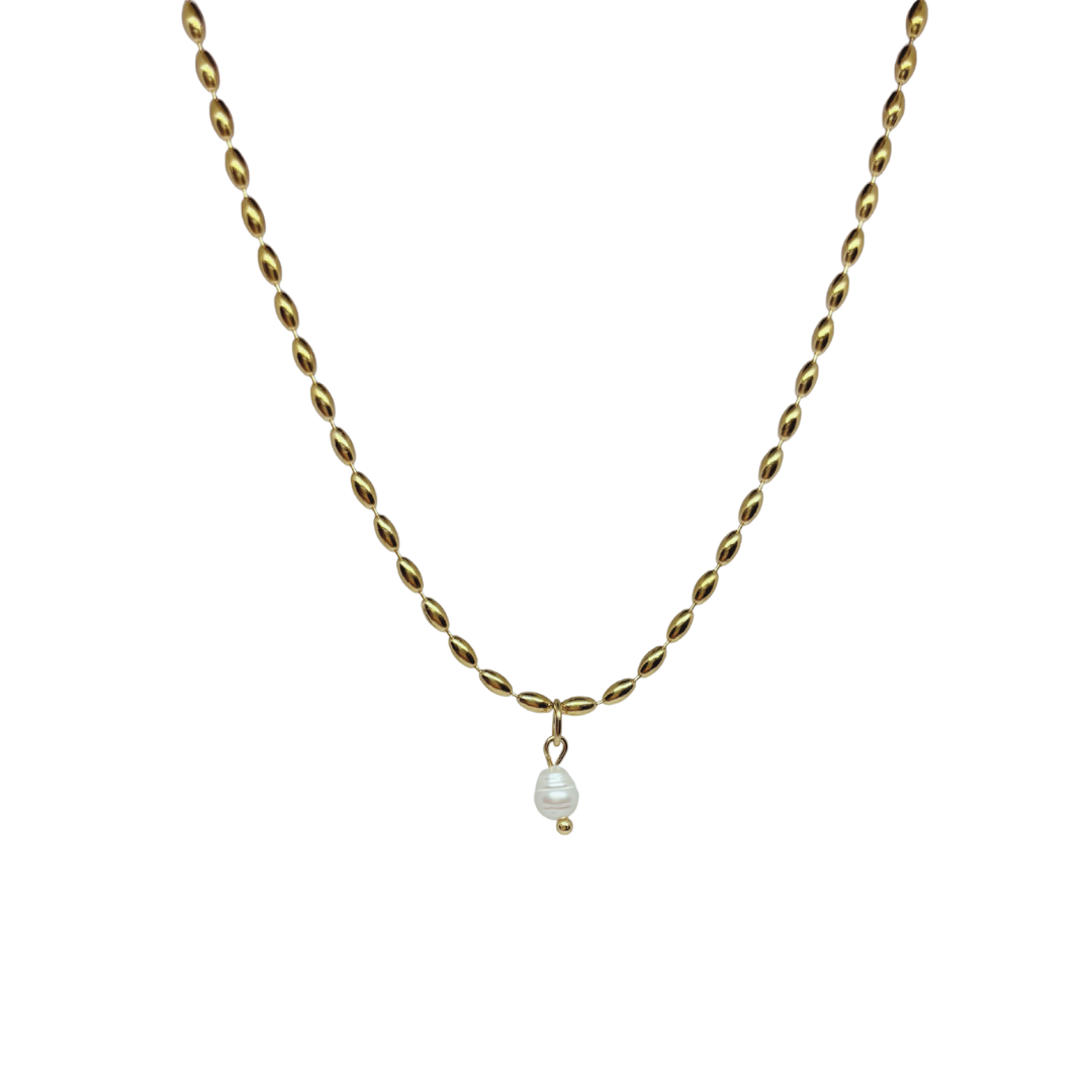Parel ketting goud