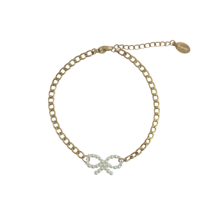 Strik armband goud
