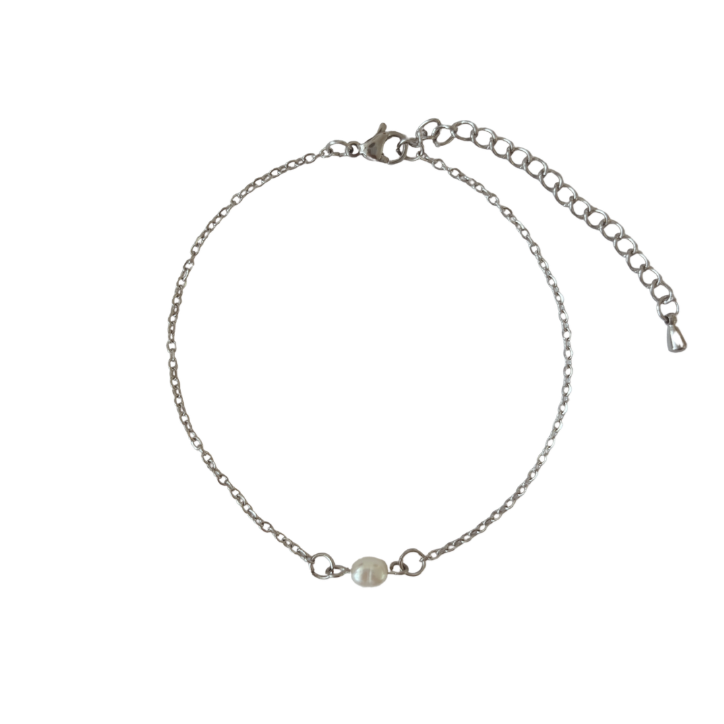Parel armband zilver