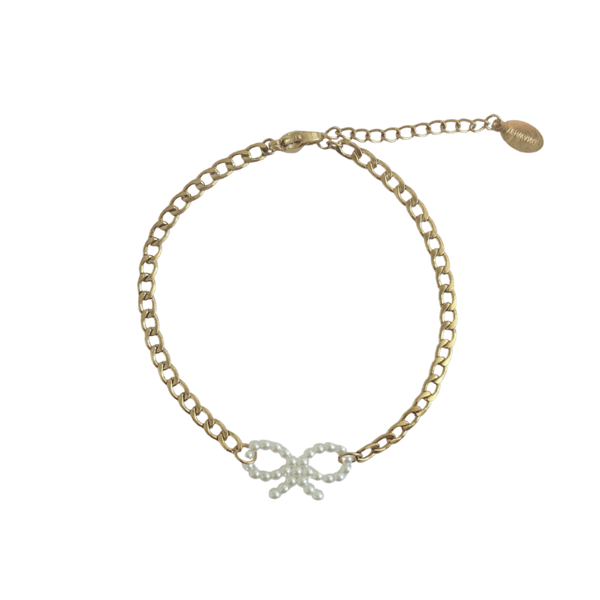 Strik armband goud