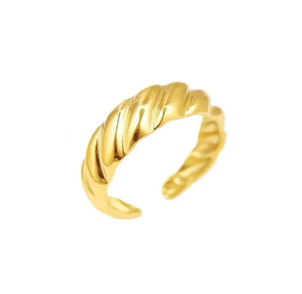 croissant ring goud