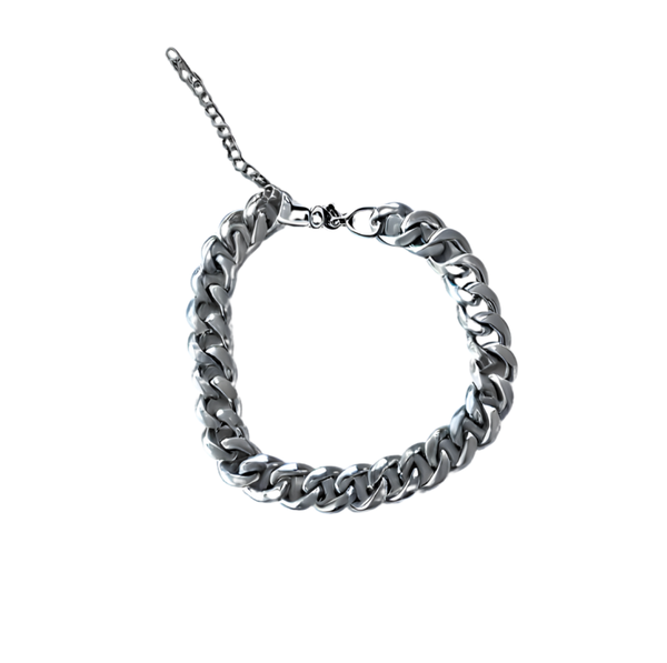 grote schakel armband zilver