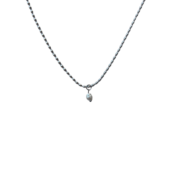 Parel ketting zilver