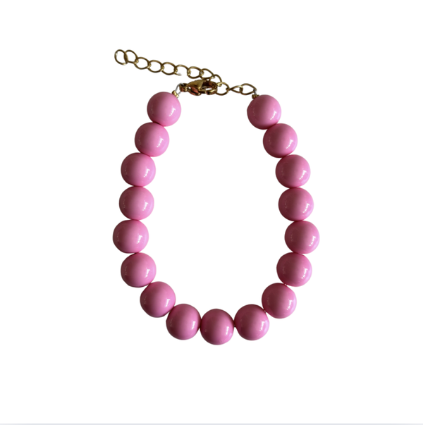 grote kralen armband roze
