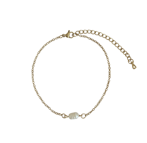 Parel armband goud