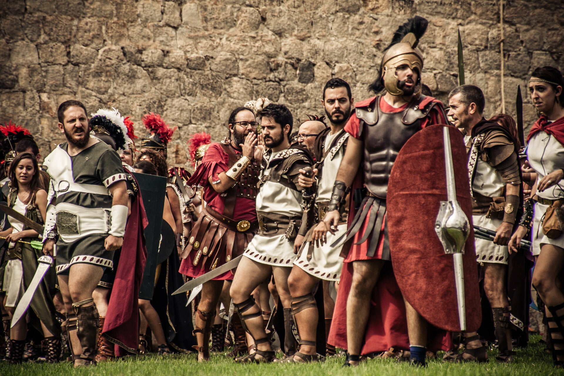 Recreación de la batalla entre cartagineses y romanos durante las fiestas de Cartagena