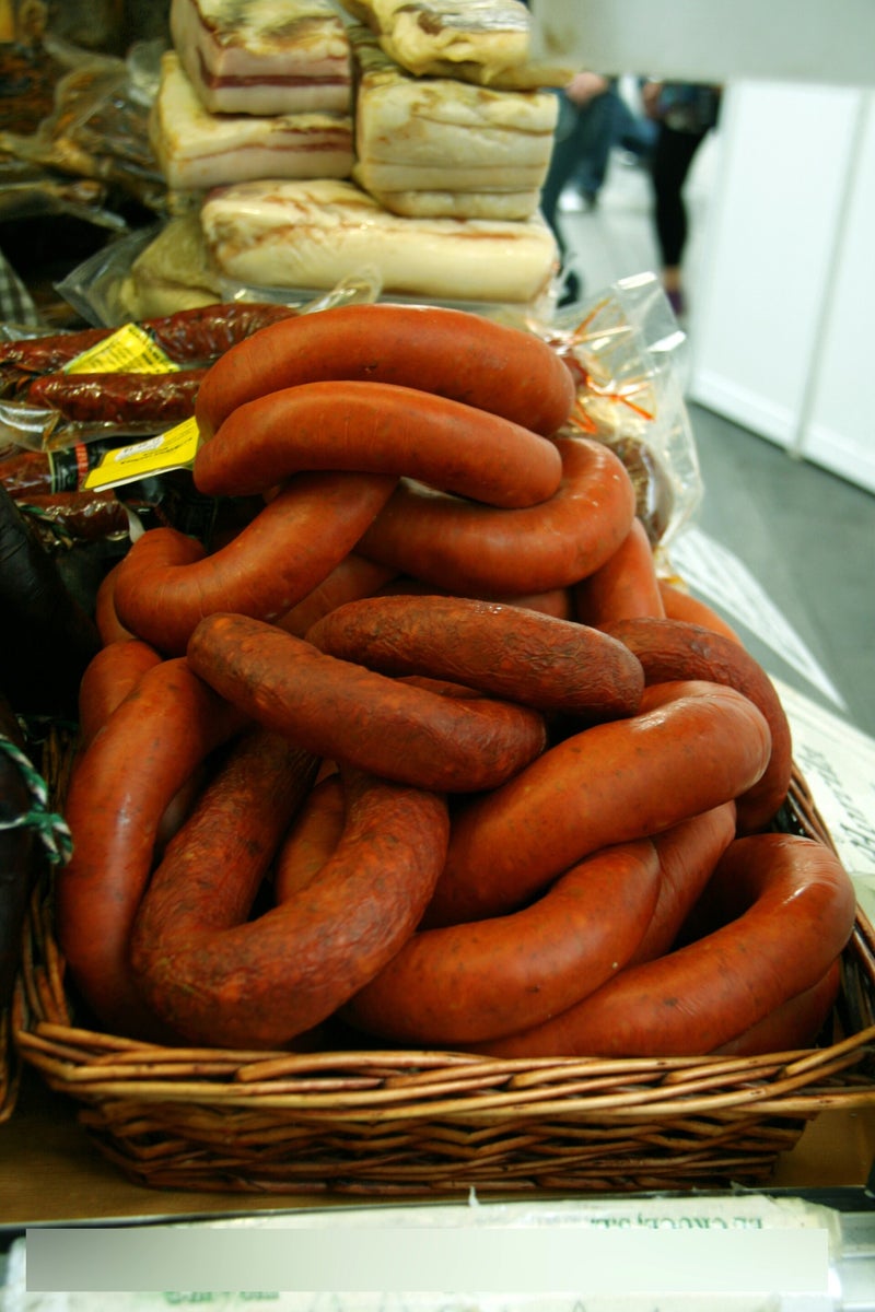 Ristras de patatera, embutido extremeño de pimentón