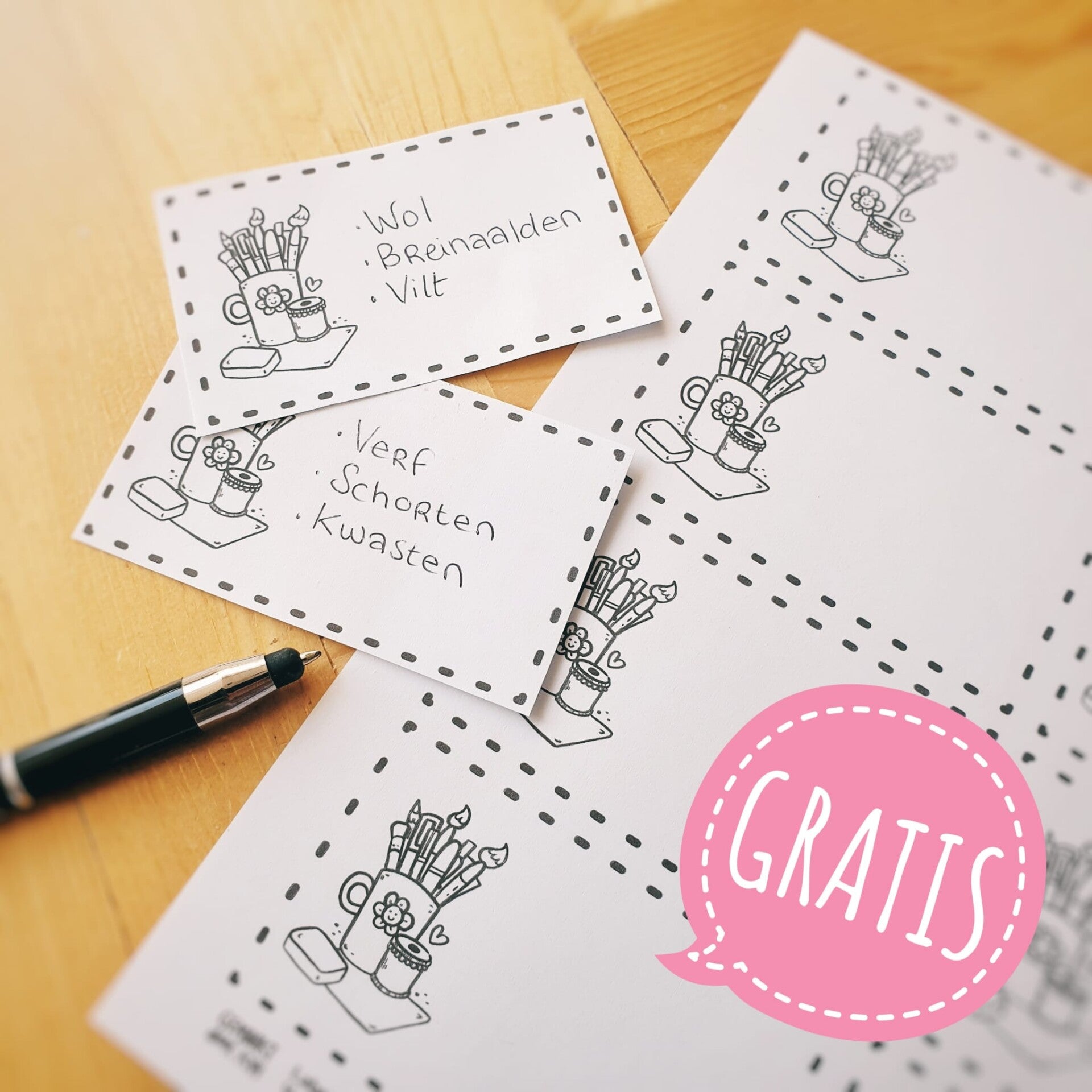 Labels voor opruimbakken